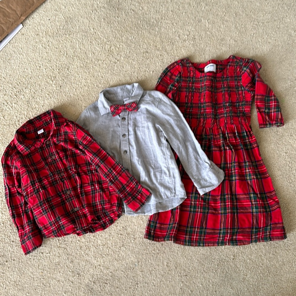 Brother sister matching holiday outfits